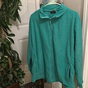 Real Essentials green fleece jacket sz 3x
